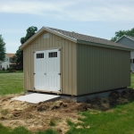 12x18 Gable 7' sides Oshkosh WI on slab with wood floor